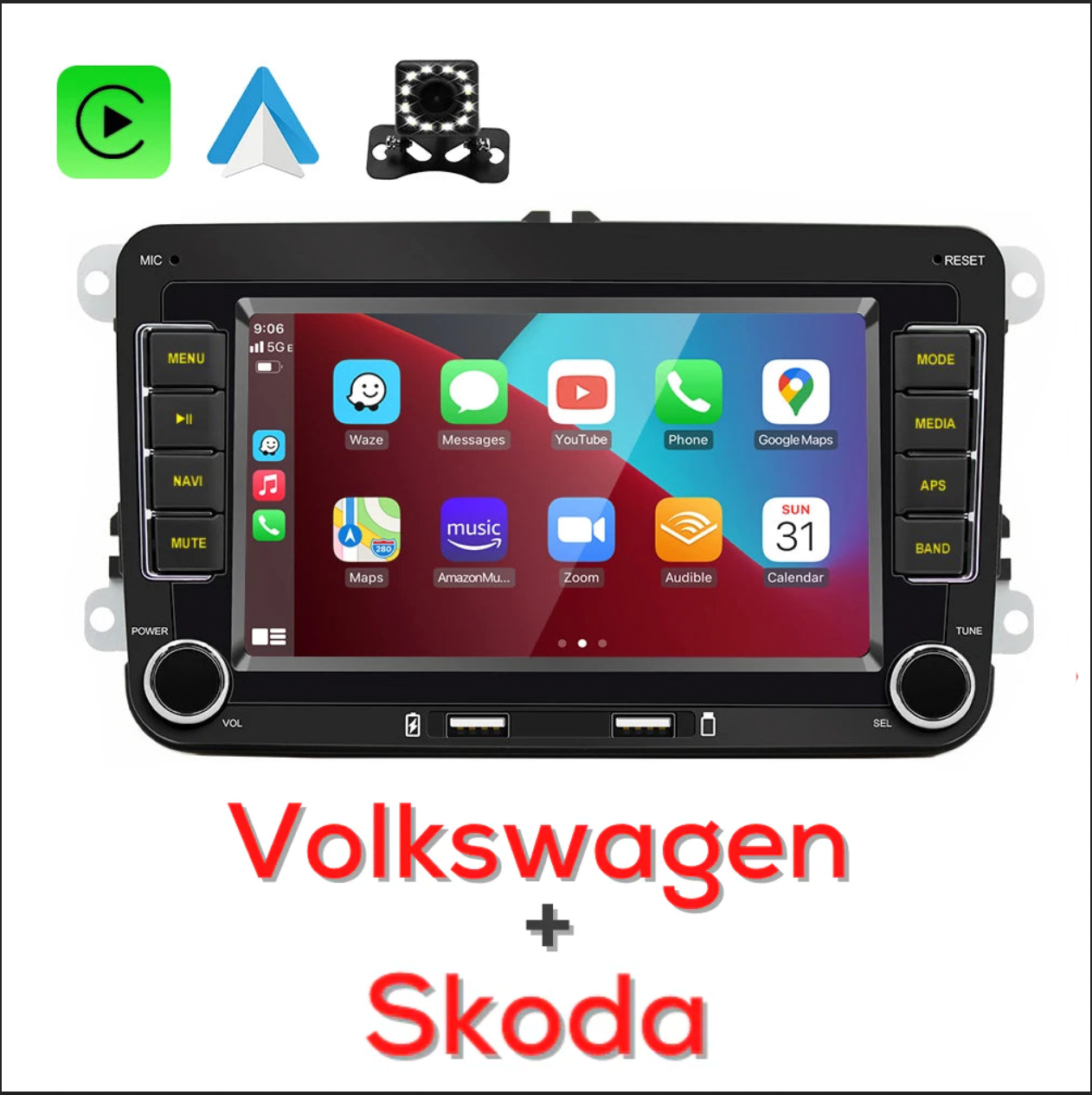 Autoscreens 6.5" Multimedia Car Radio for Volkswagen Polo/Golf 5 6 and Skoda Octavia