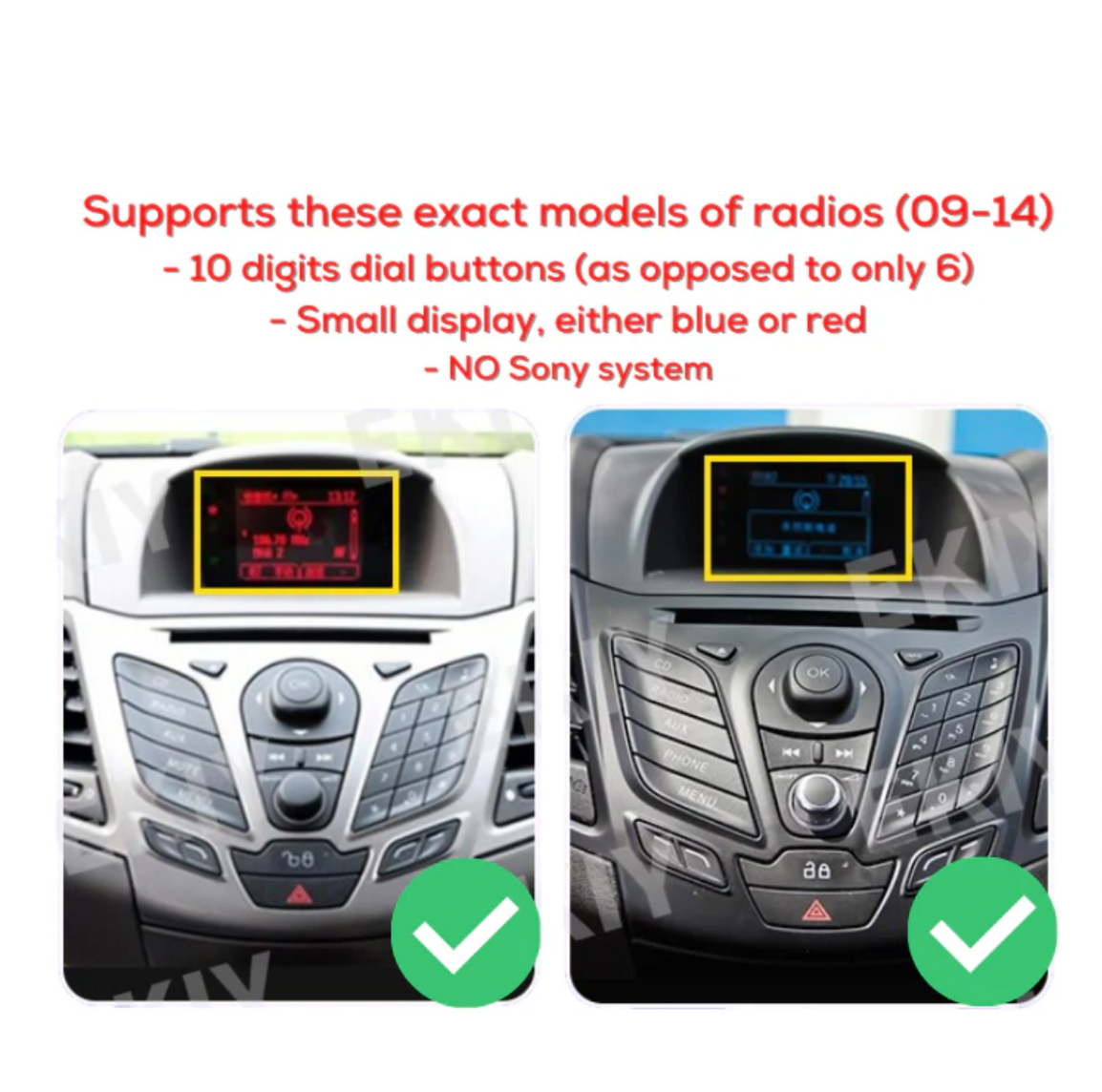 Autoscreens 9" Multimedia Car Radio for Ford Fiesta MK7 (2009-2014)